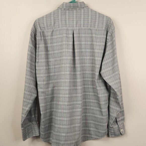 Vintage 90s Yves Saint Laurent Cotton Polyester Blend Button Down Shirt 16 1/2 - Picture 2 of 5